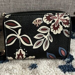 Tory Burch Floral Kerrington Hopewell Coin Wallet & Keychain